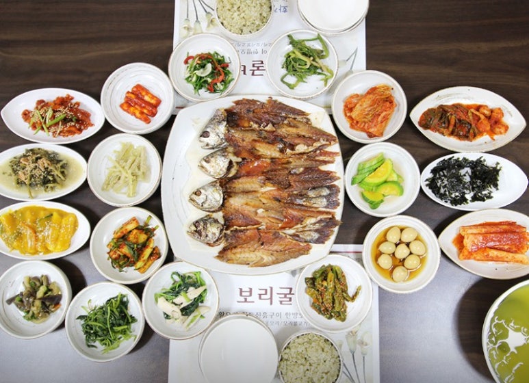 화정가든 보리굴비 음식