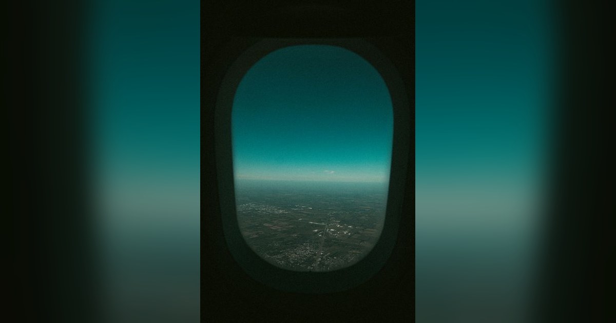 airplane window view