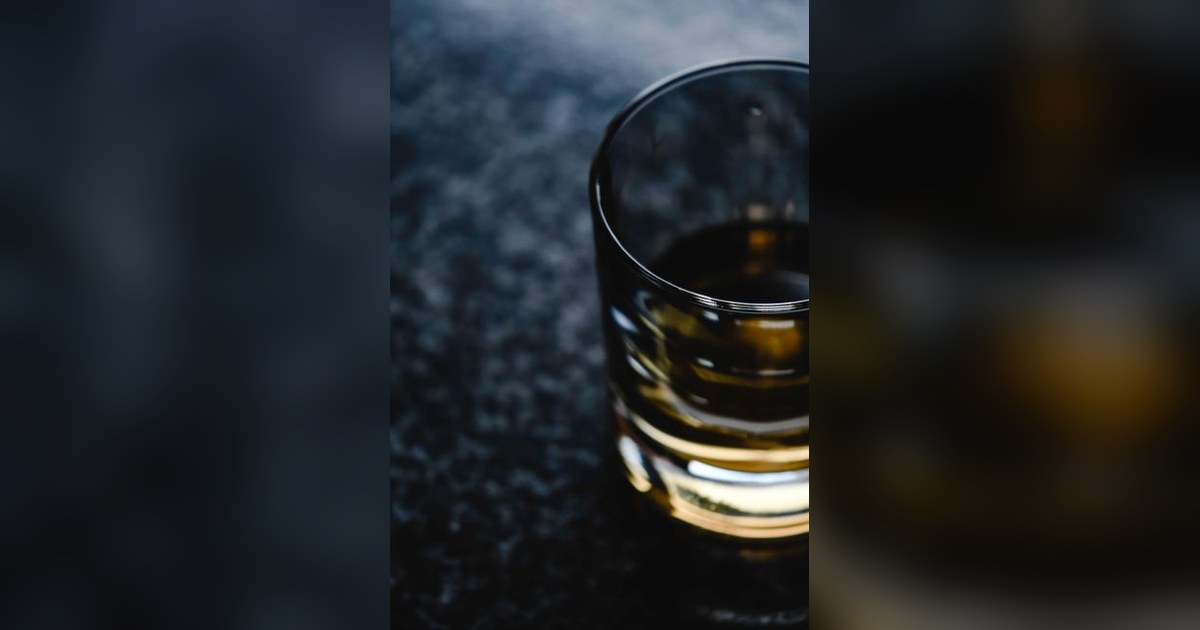 glass of bourbon whiskey