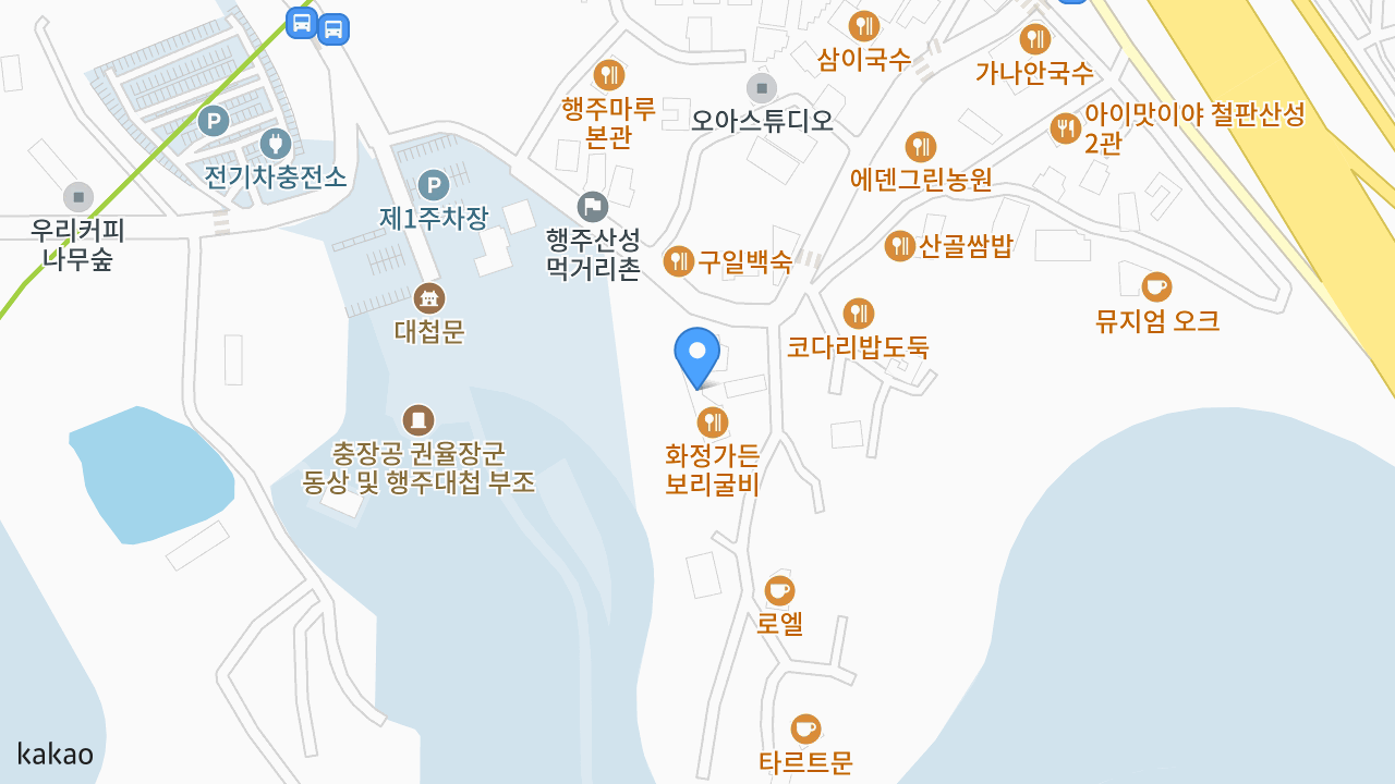 화정가든 보리굴비 위치 지도