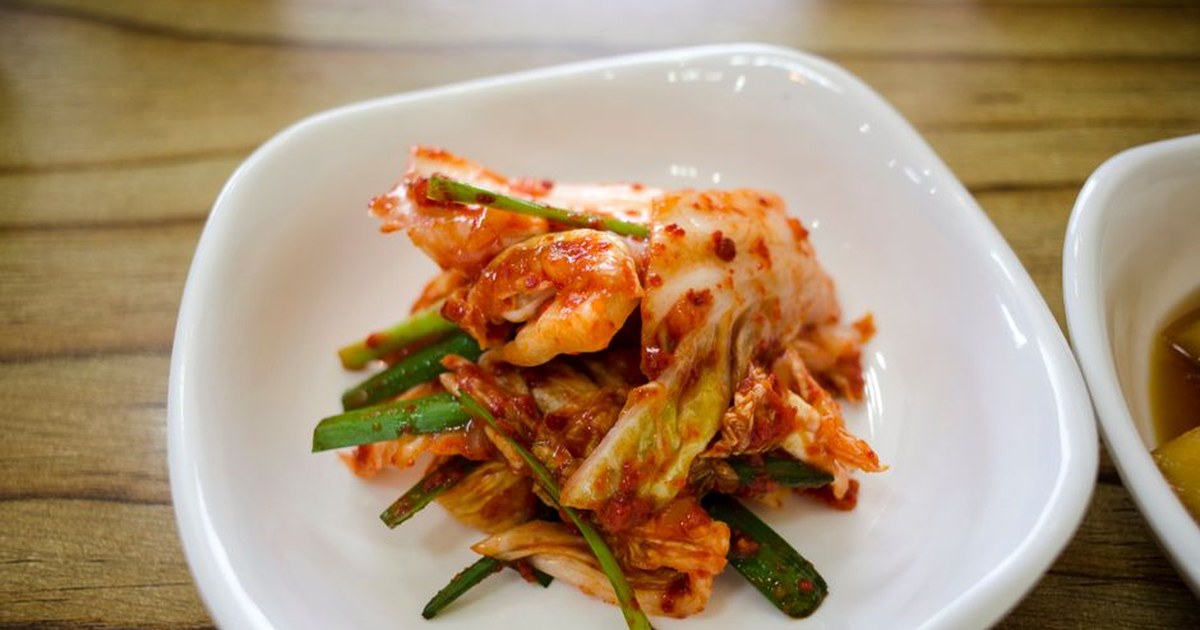 Korean traditional kimchi preparation with chili powder