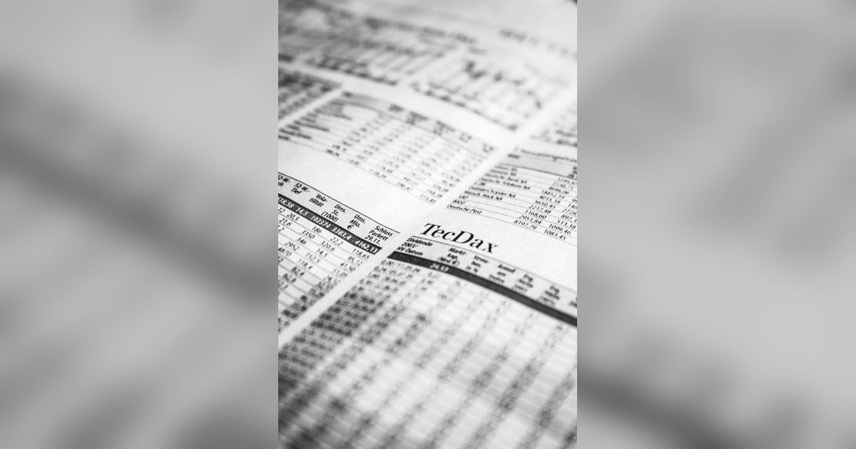 financial document table