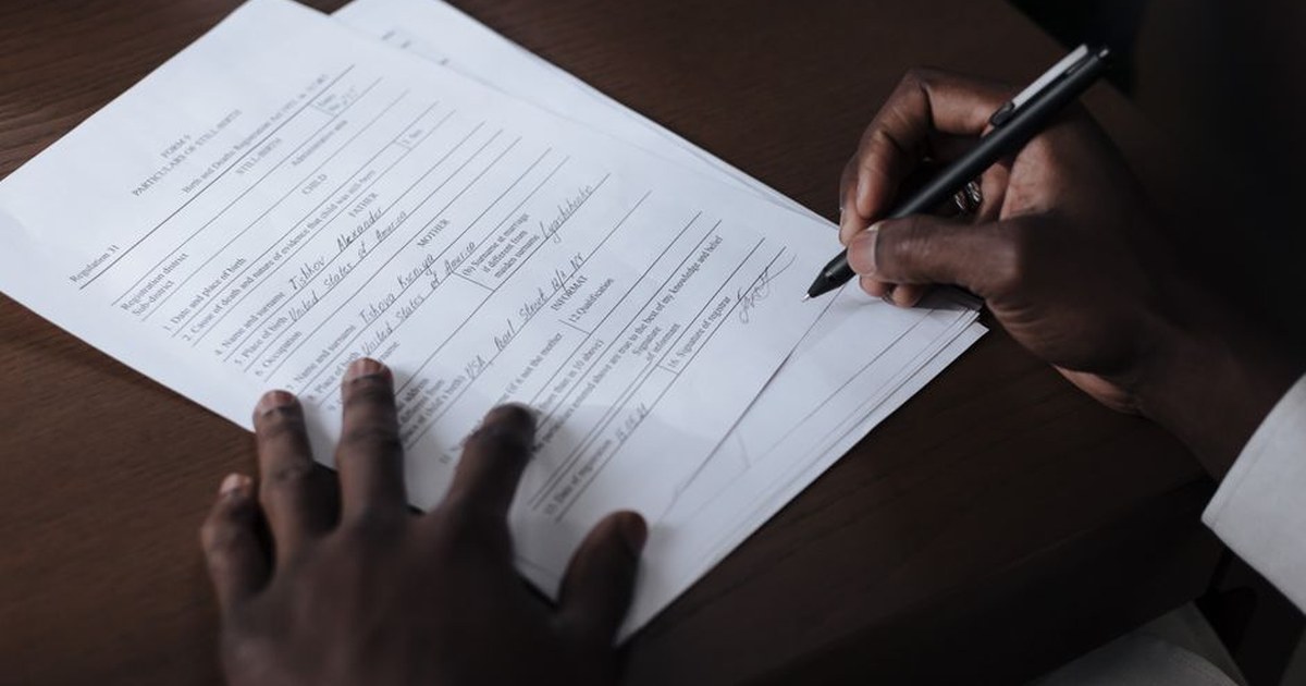 official document paper form